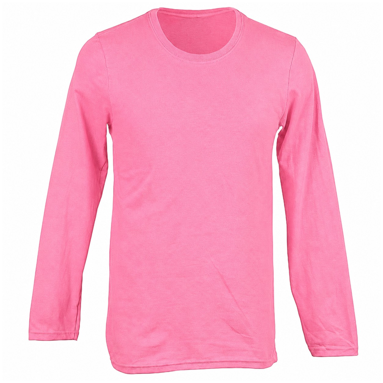 Ringspun Cotton Long Sleeve Crew Shirt — Pink