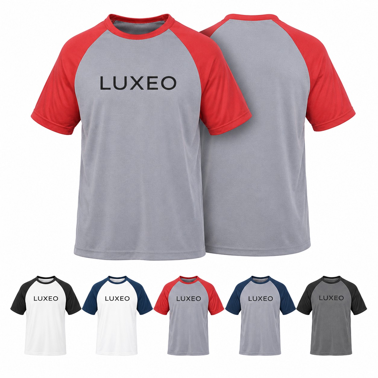 Colorblock Polyester Raglan Shirt