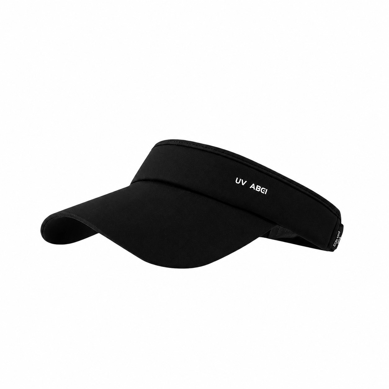 Polyester Open Crown Sun Visor — Black
