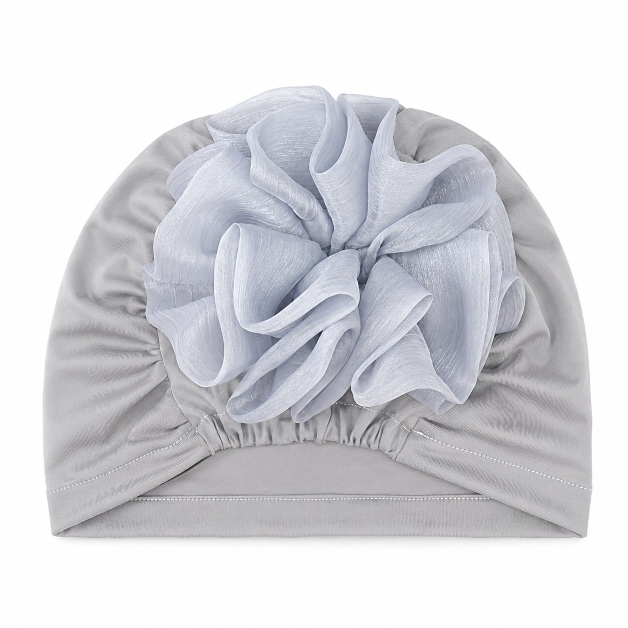 Polyester Floral Elastic Turban Hat — view 2