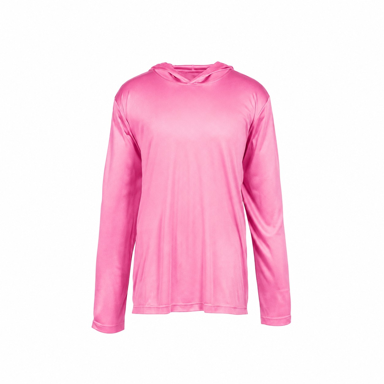 Hooded Polyester Performance Tee — Pink