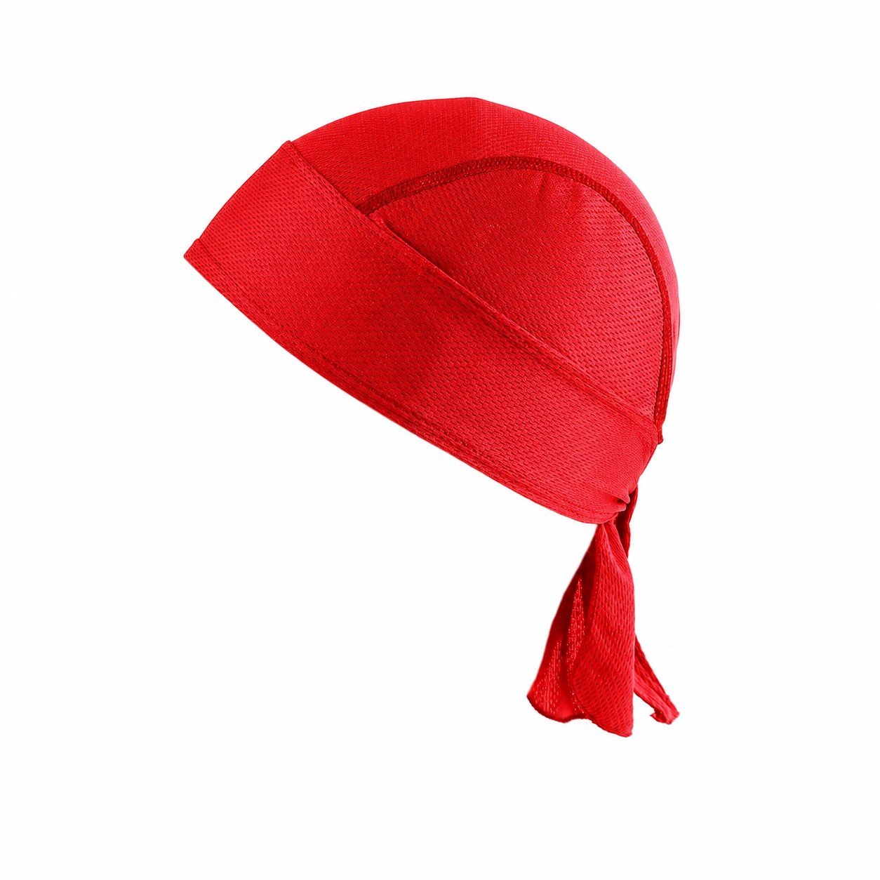 Polyester Mesh Tie Back Durag — Red