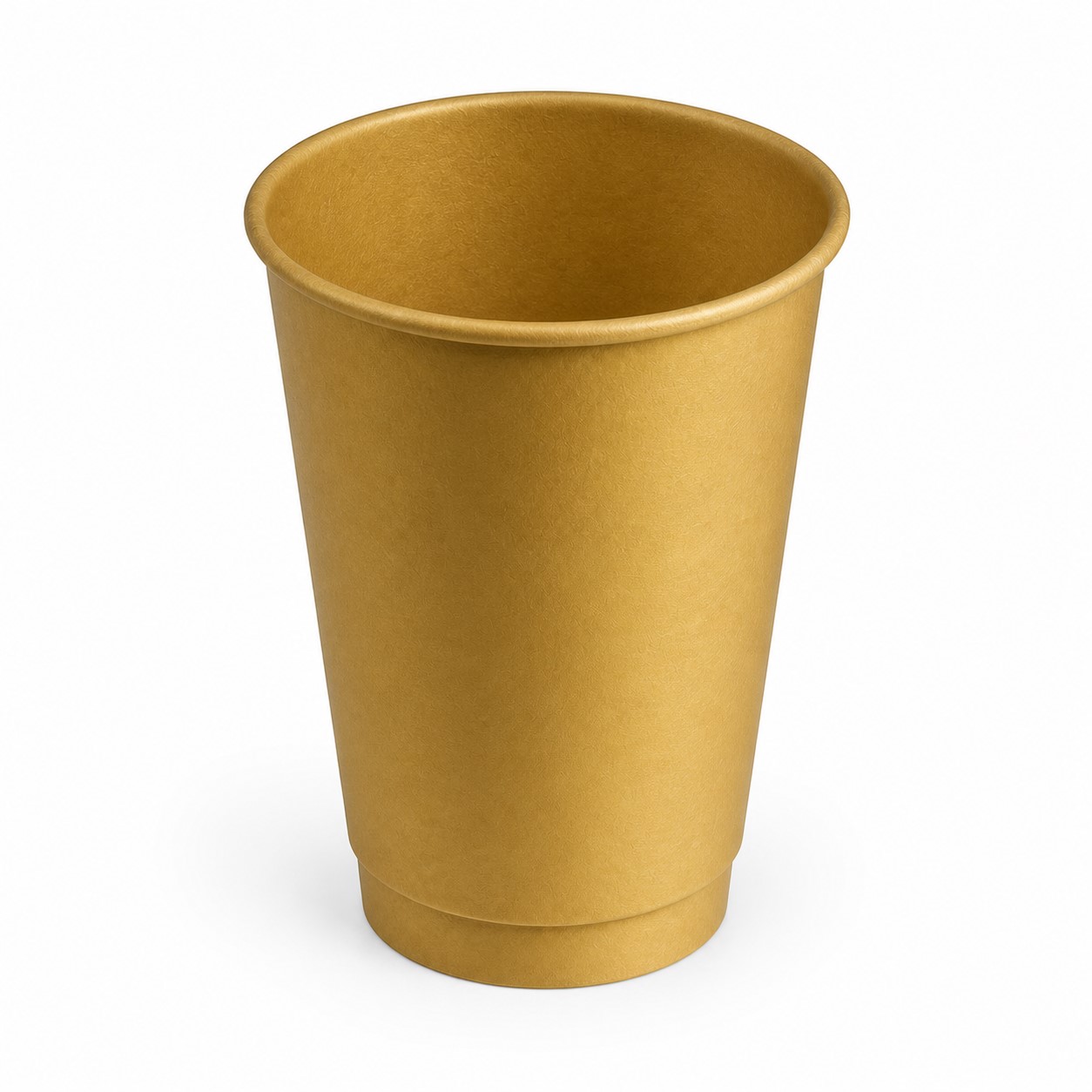 Sleeved Disposable Paper Drink Cup — Brass Gold