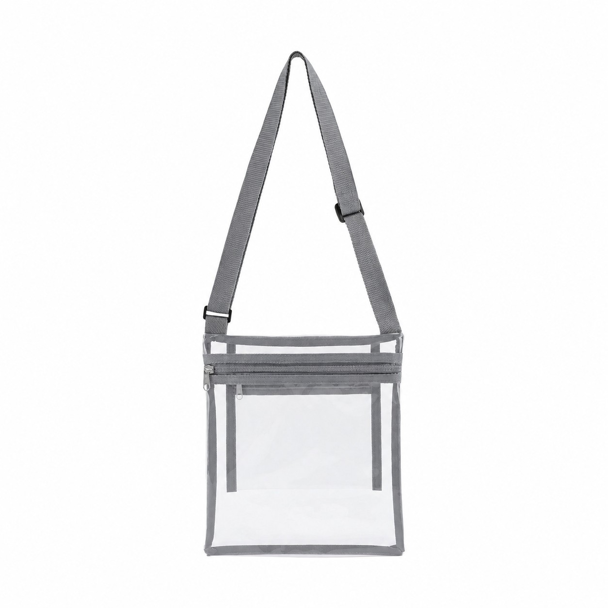 PVC Crossbody Sling Bag — Gray