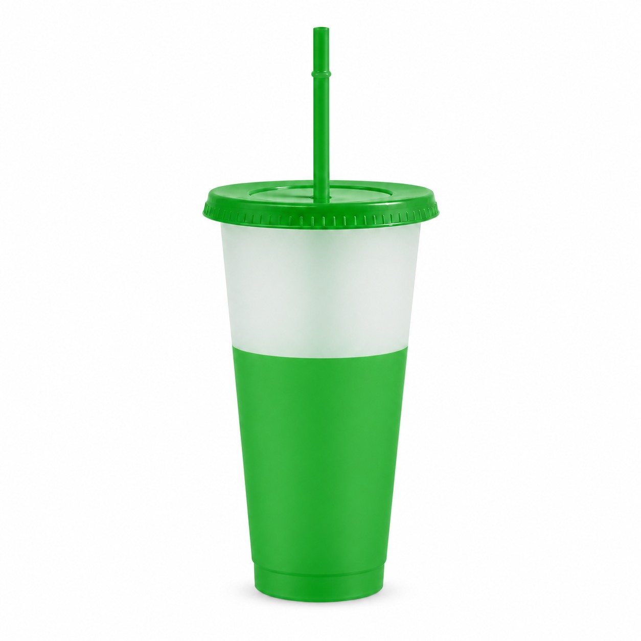 Color Changing 24 Oz Plastic Tumbler — Green