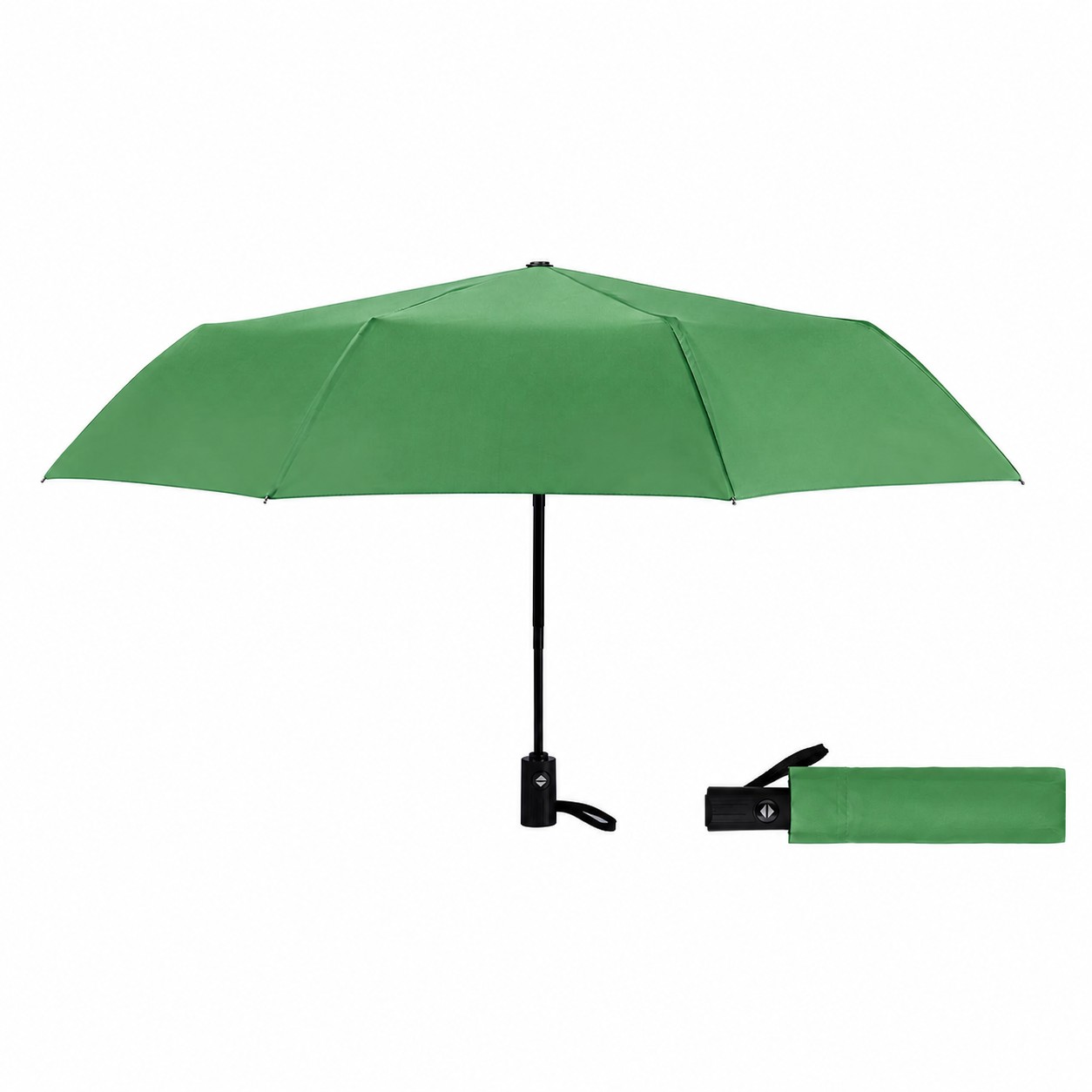Telescopic Auto Close Travel Umbrella — White/Red