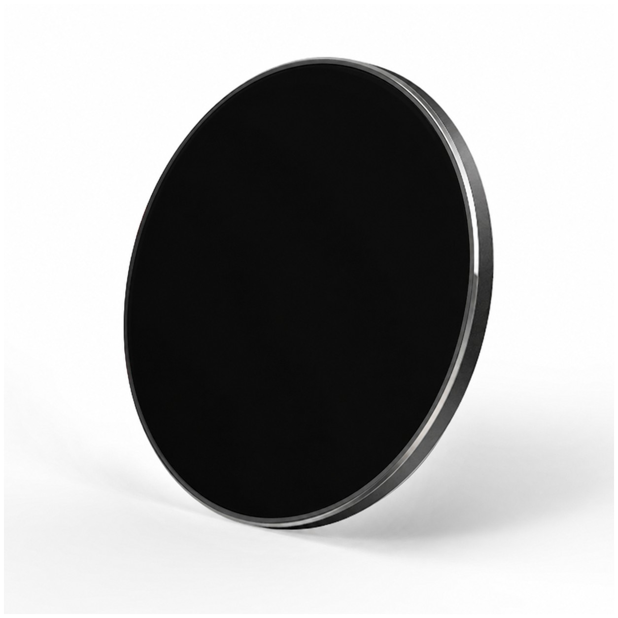 Round Metal Charging Pad — Black