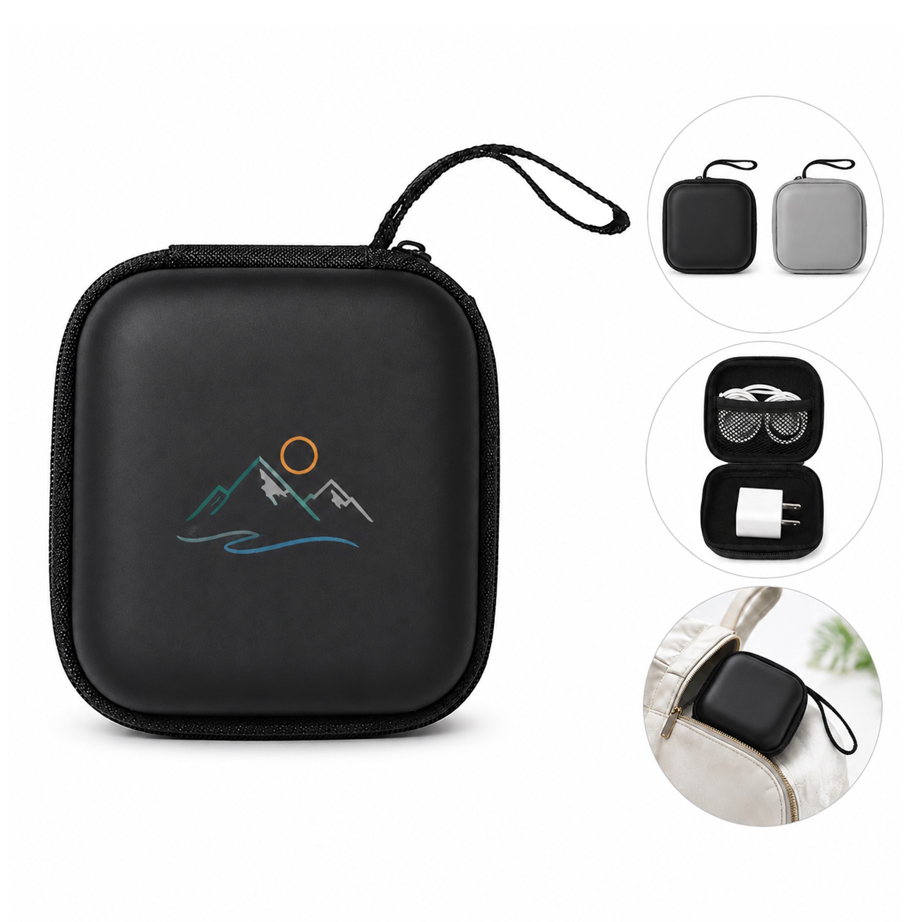 Square Polyester Tech Organizer Pouch — view 1