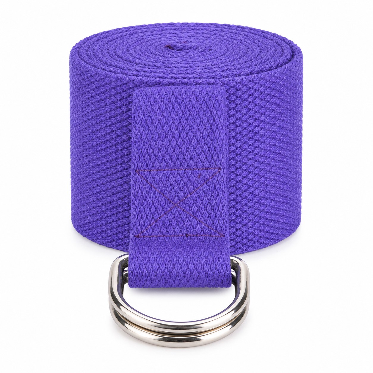 Adjustable Polyester Cotton Yoga Stretch Strap — view 2