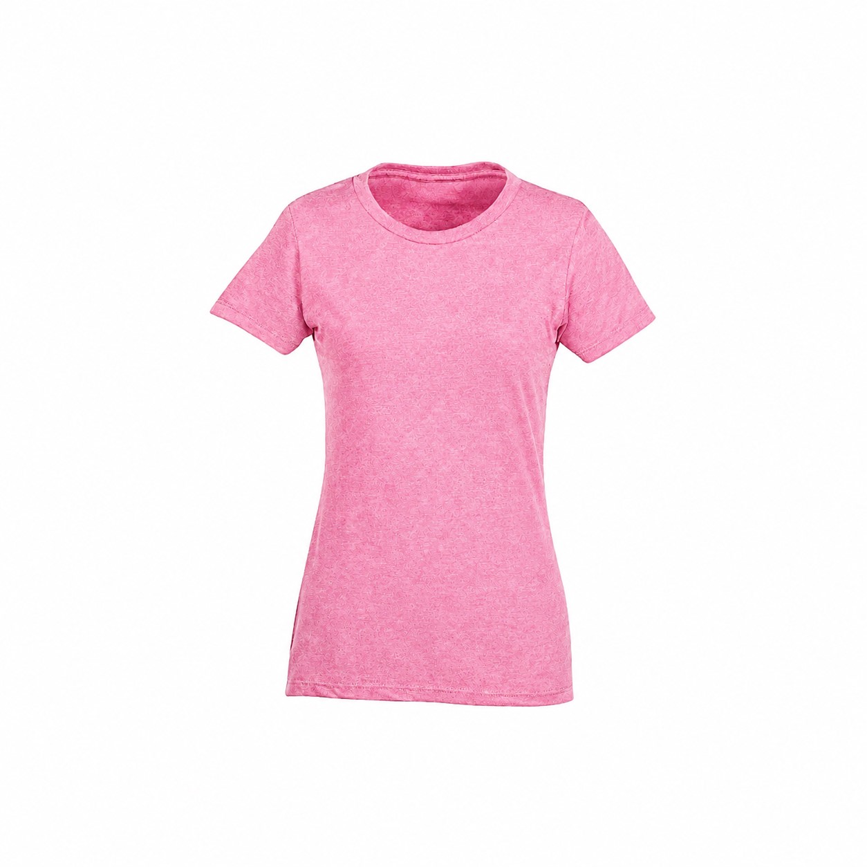 Ladies Cotton Polyester Crew Tee — Pink