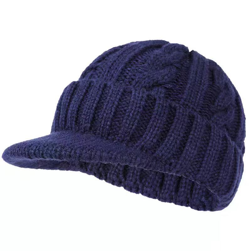 Polyester Peaked Knit Beanie — view 2