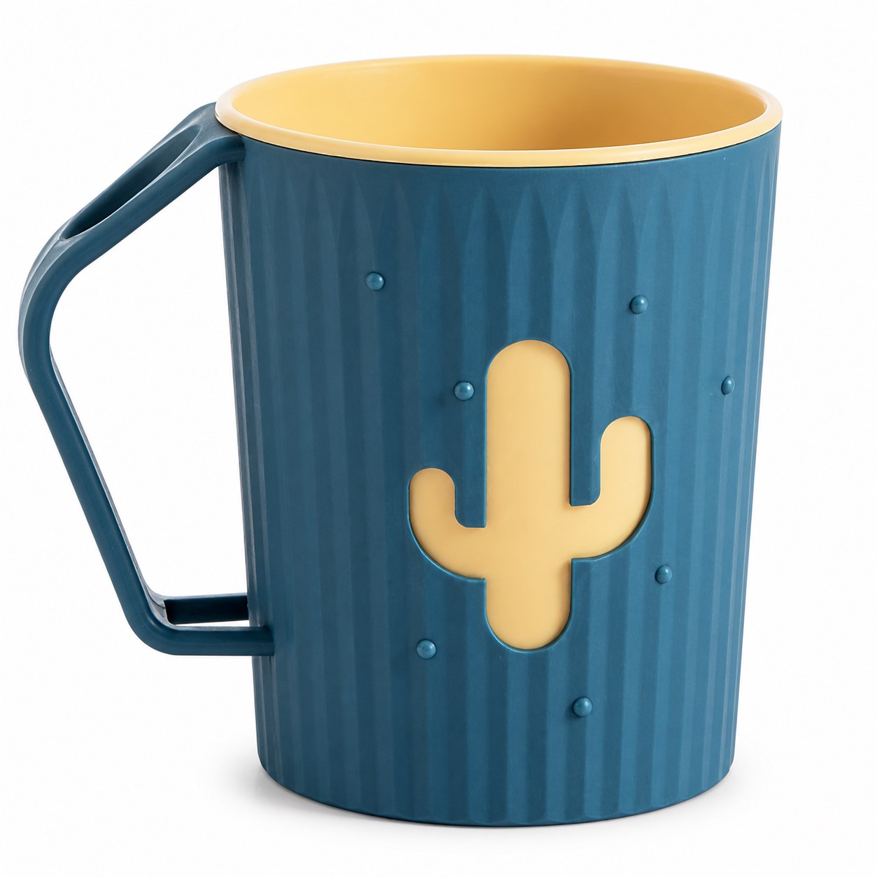 Handled Ribbed Polypropylene Drinking Cup — view 2