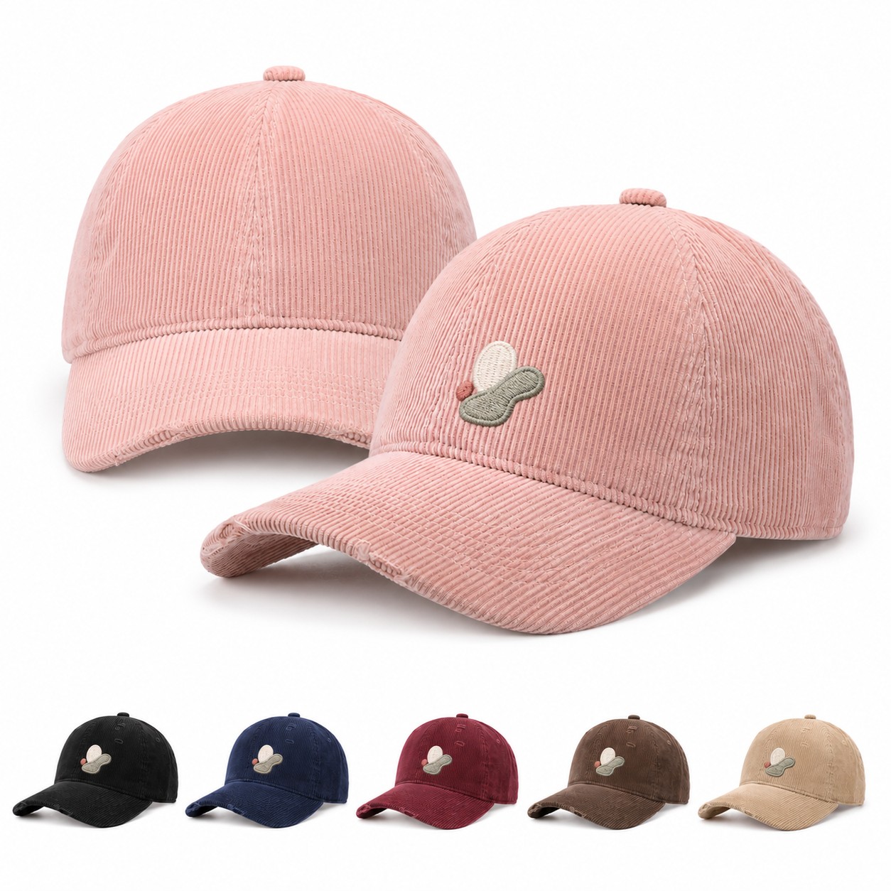 Corduroy Peaked Baseball Cap