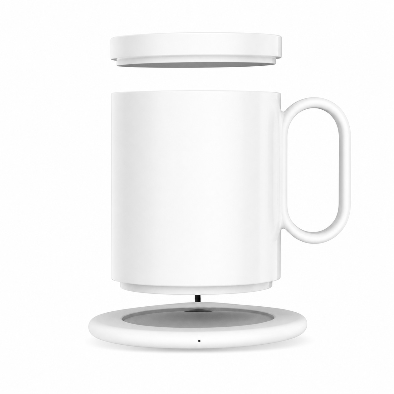 Desktop Warming Mug Charger Set — White