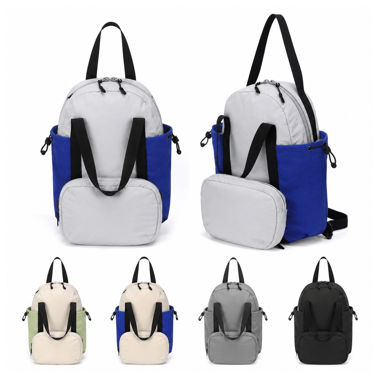 Nylon Zippered Storage Backpack