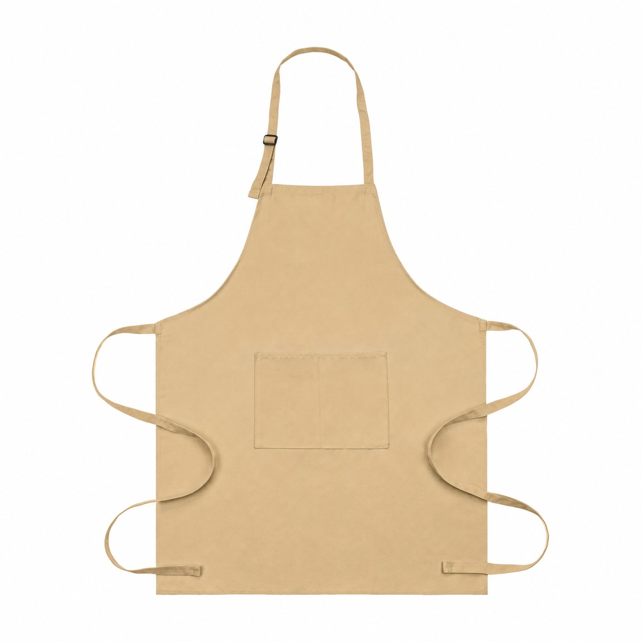 Poly Cotton Two Pocket Apron — Khaki Beige