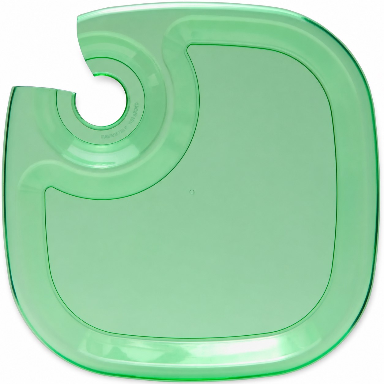 Square Translucent Polypropylene Serving Tray — view 2
