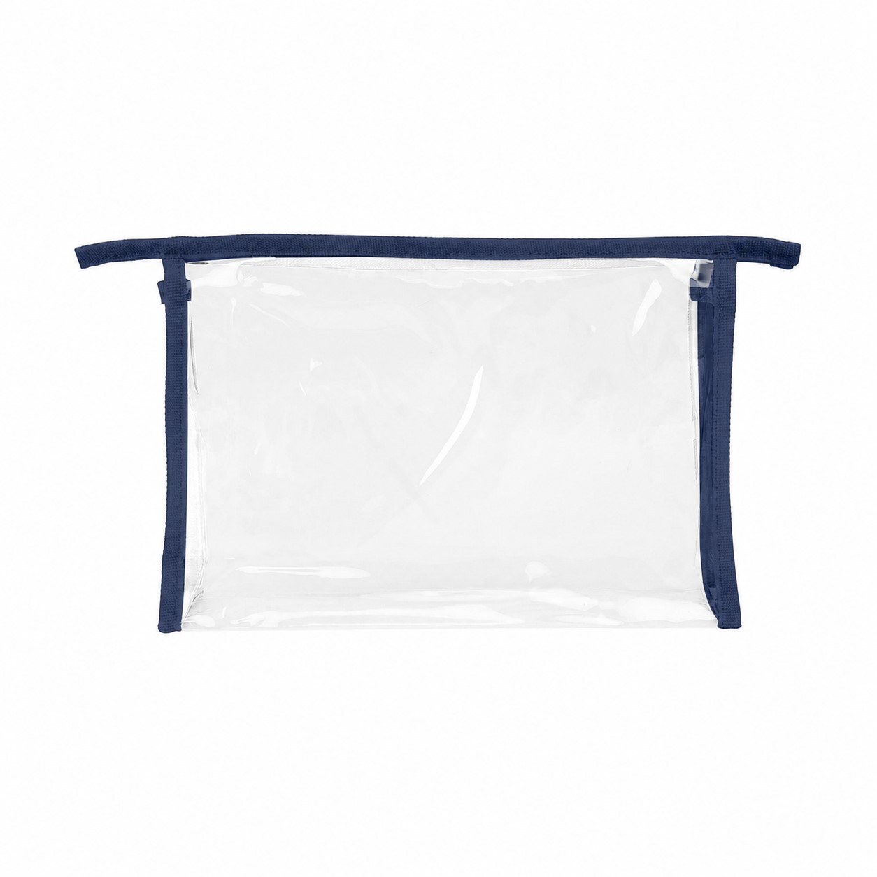 PVC Transparent Toiletry Bag — Navy Blue