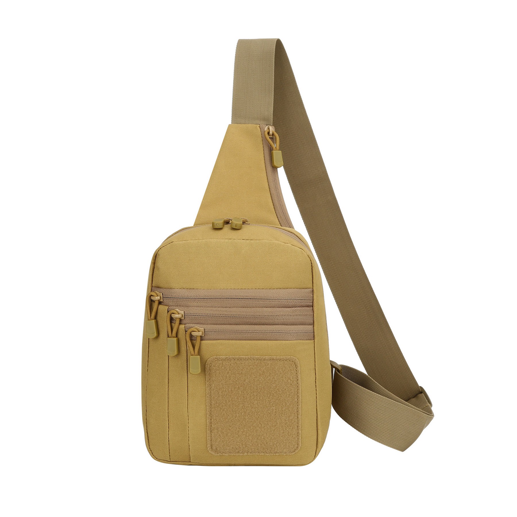 600D Polyester Zippered Storage Crossbody Sling Bag — view 2