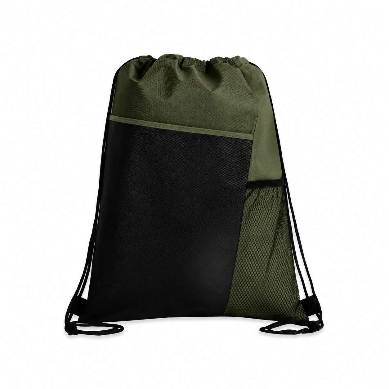 80GSM Non-Woven Drawstring Bag — Army Green