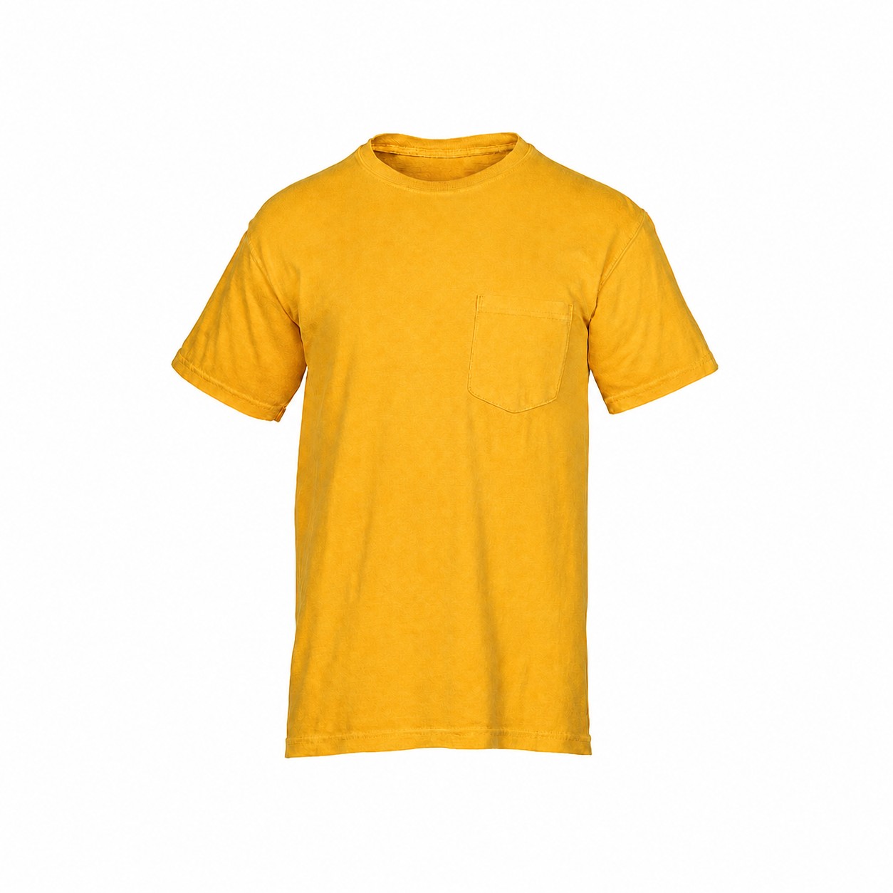 Garment Dyed Cotton Pocket Shirt — Gold