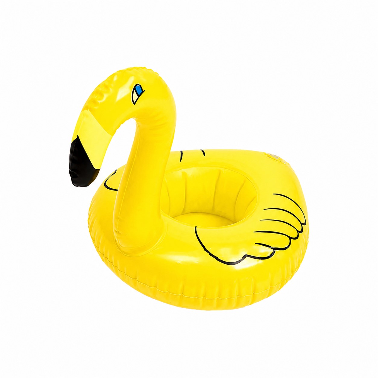 Inflatable Flamingo Drink Holder — Yellow