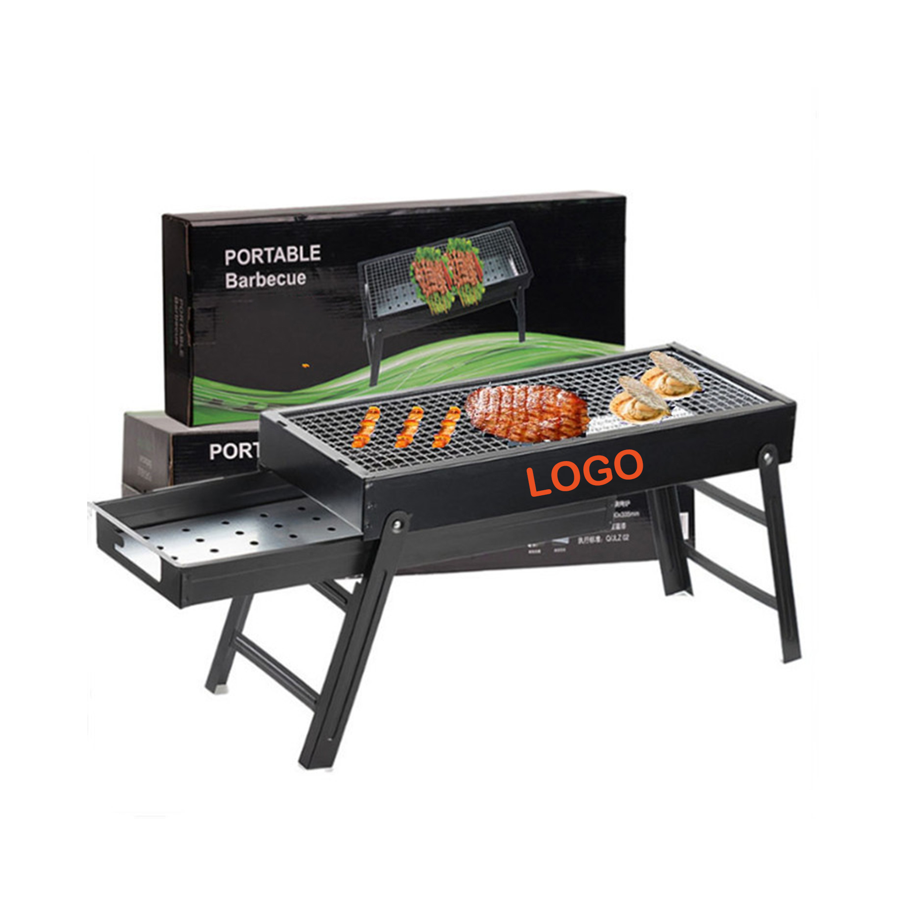 Folding Metal Charcoal Grill