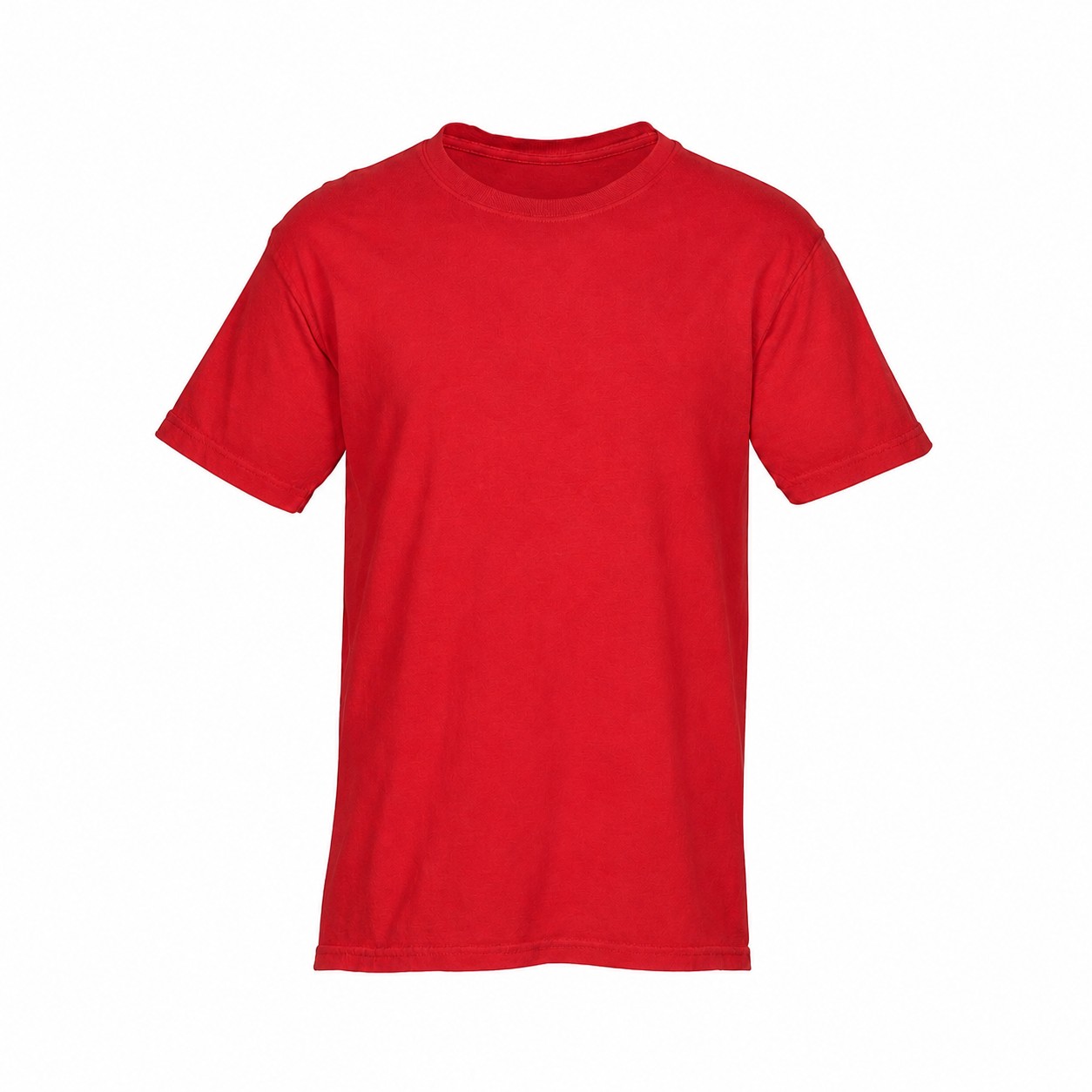 Garment-Dyed Ringspun Cotton T-Shirt — Red