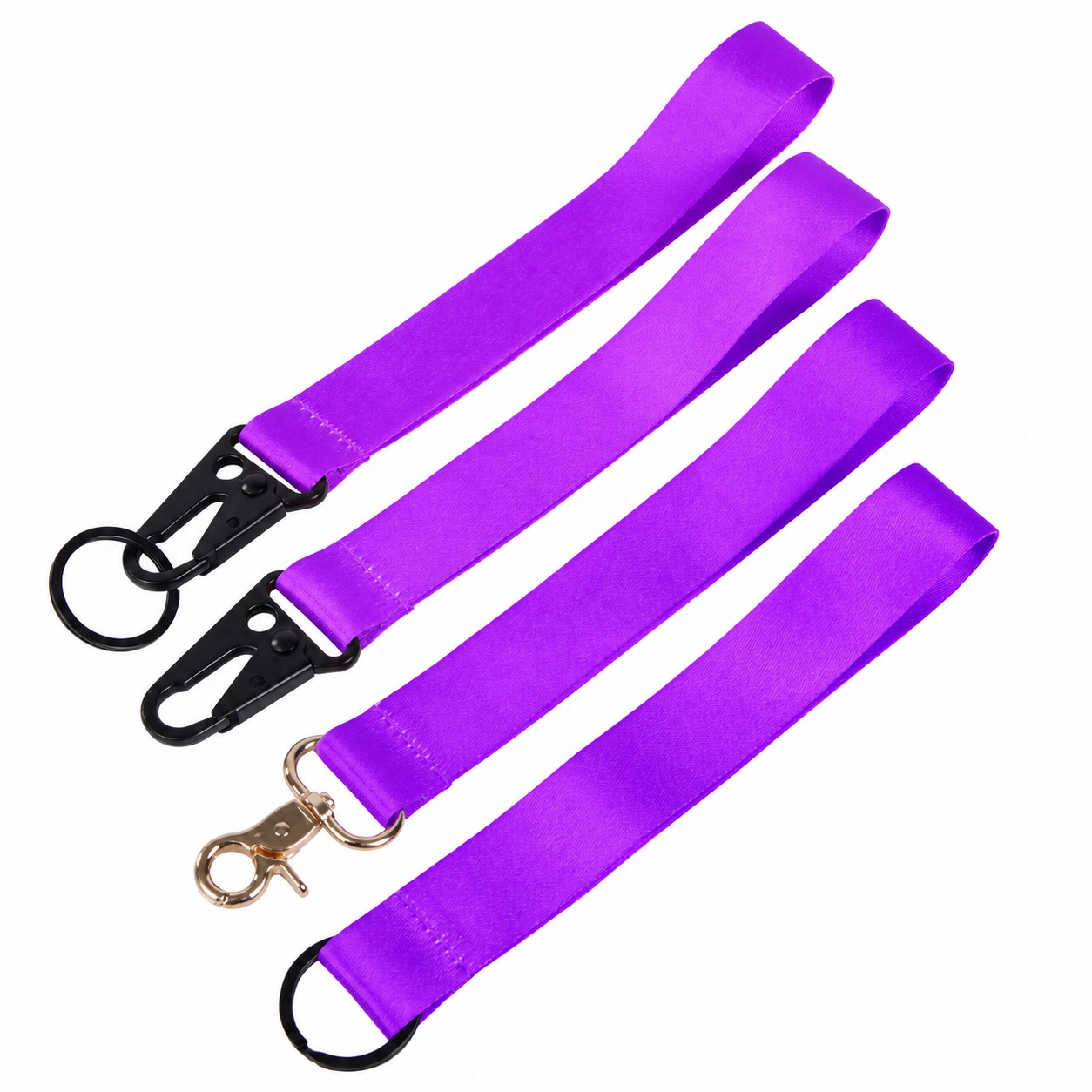 One-Inch Polyester Wrist Lanyard — Purple