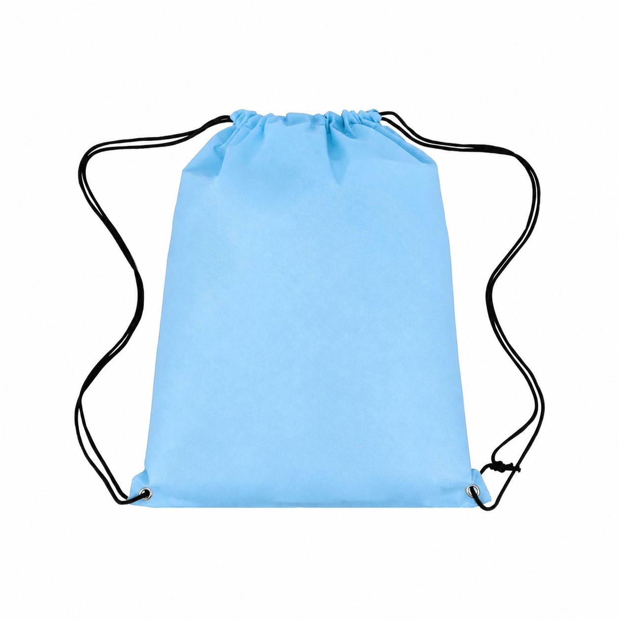 80GSM Non-Woven Metal Grommets Drawstring Bag — Baby Blue