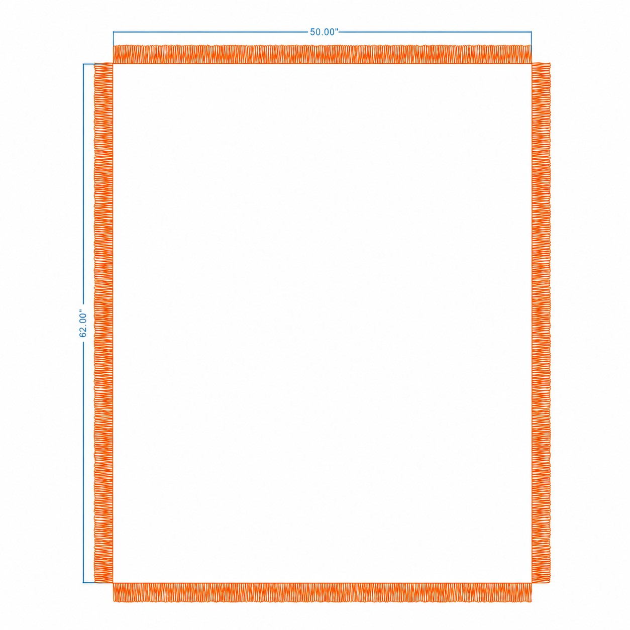Jacquard Woven Throw Blanket — Orange
