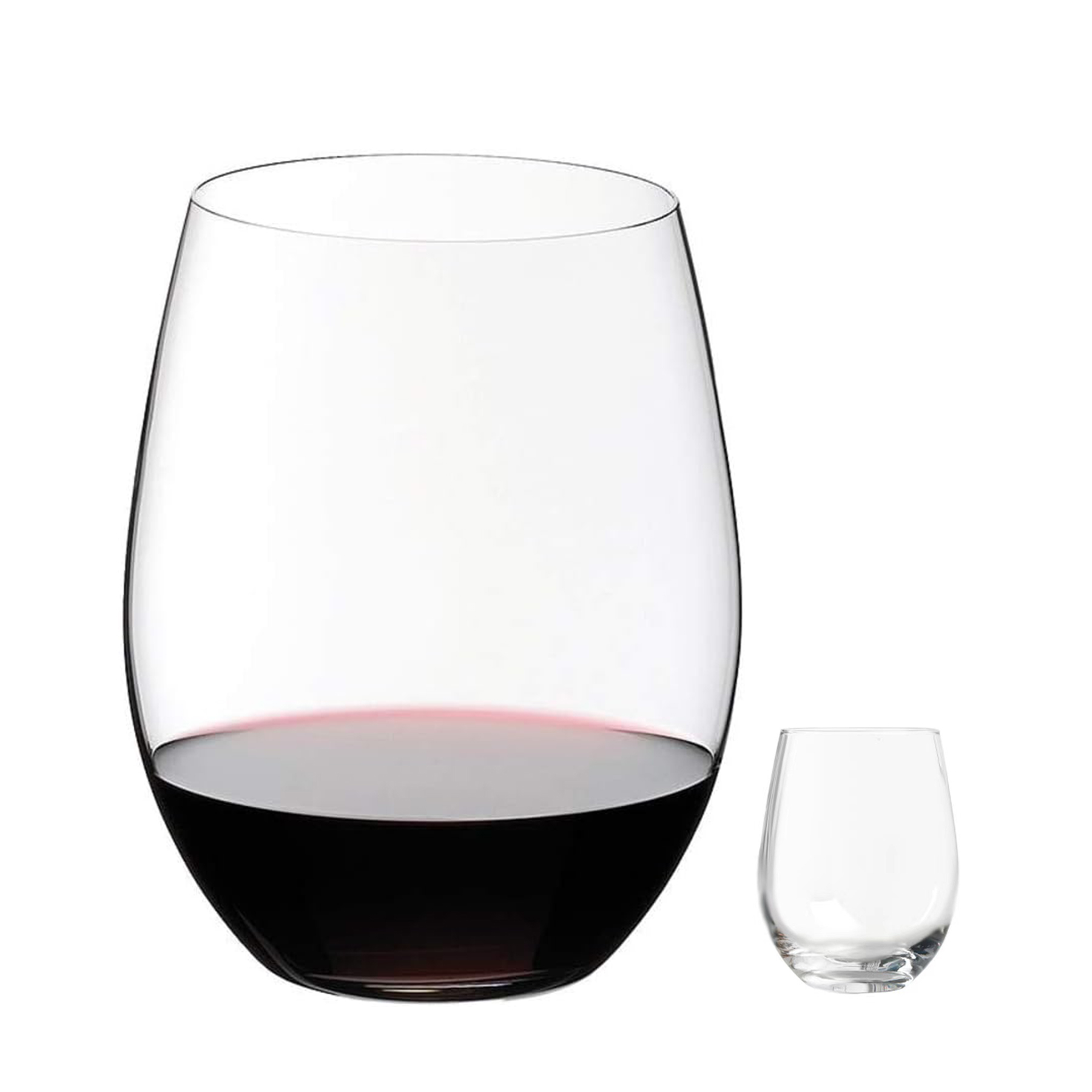 Clear Stemless Wine Drinking Glass — view 2