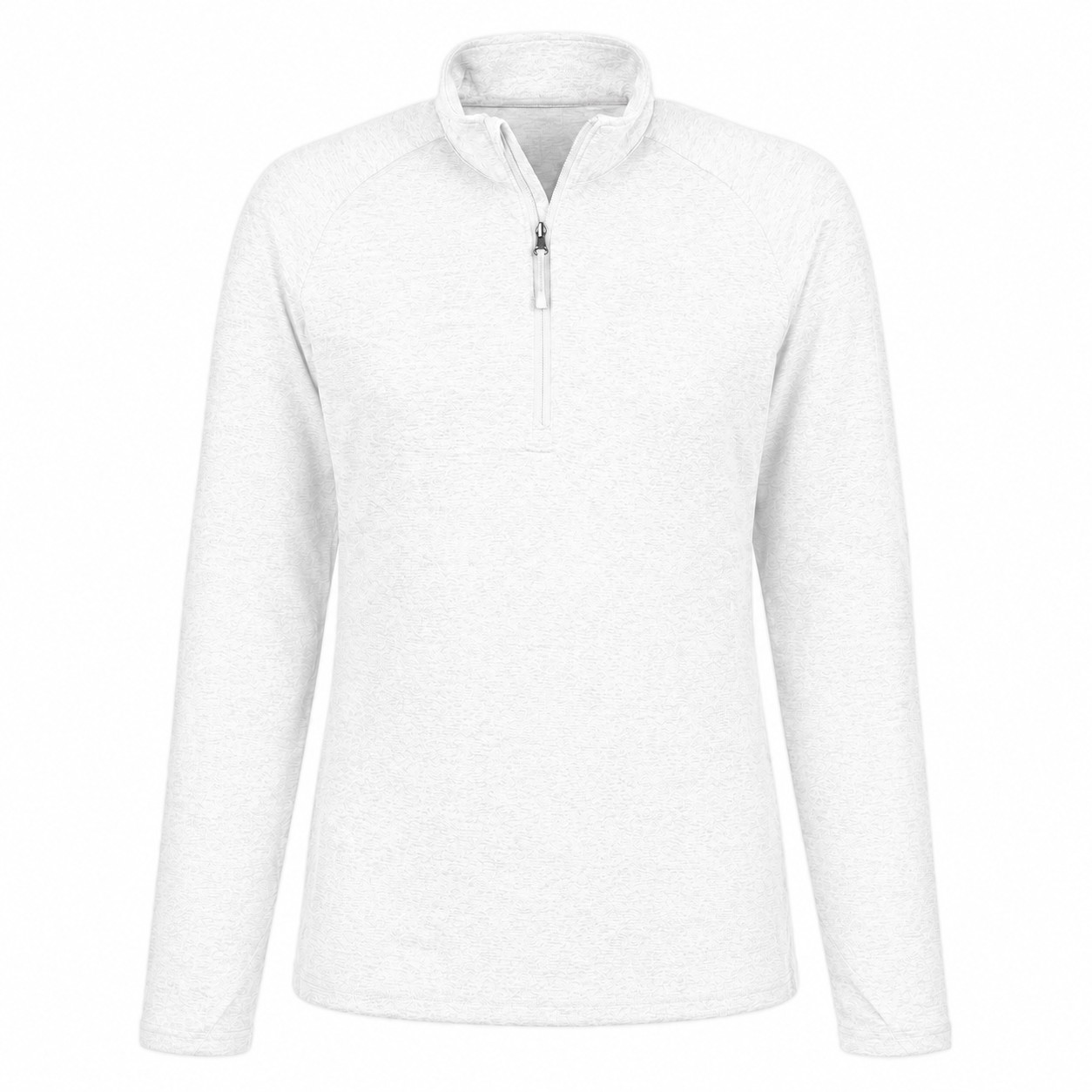 Ladies Recycled Stretch Quarter Zip Pullover — White