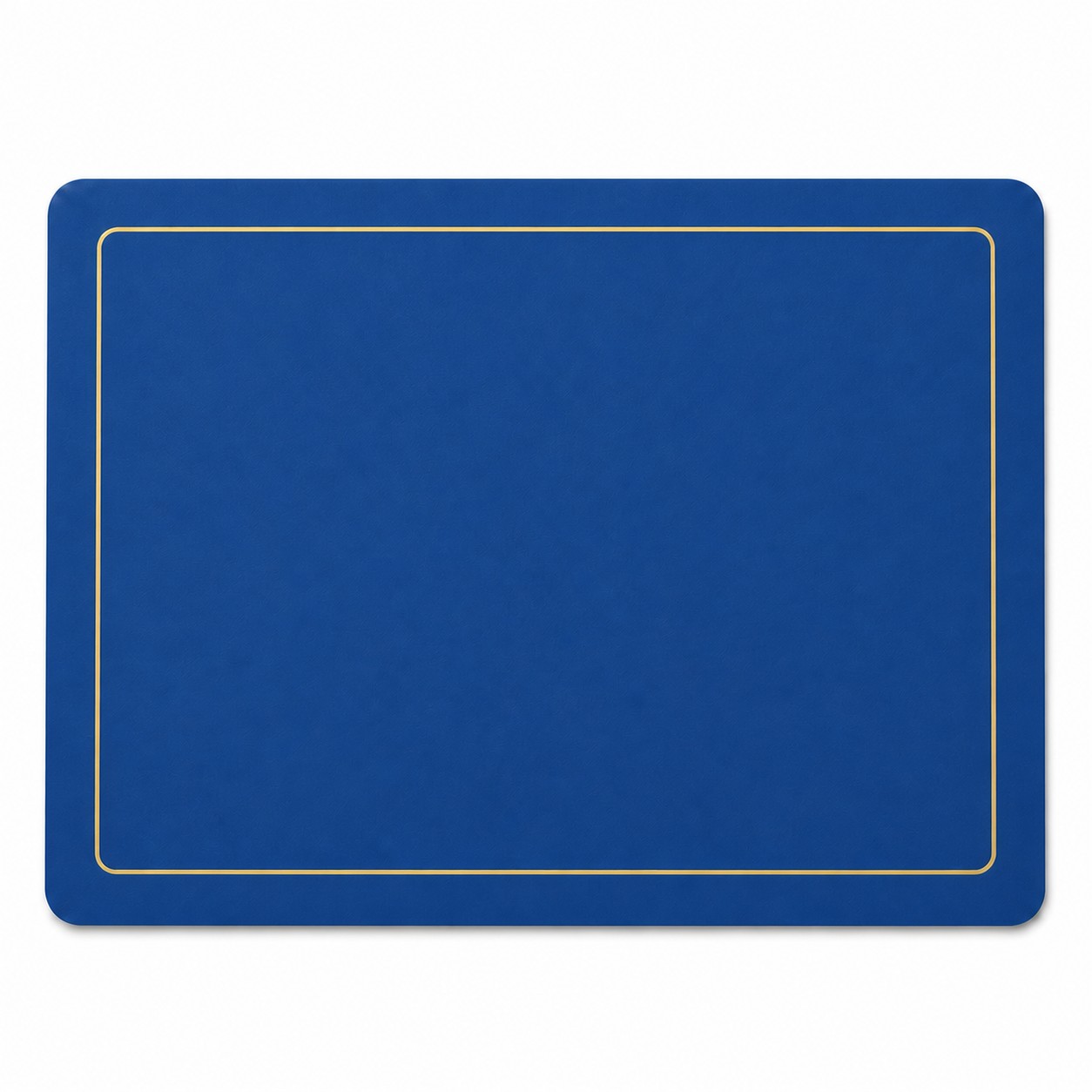 Double Sided Faux Leather Placemat — Blue