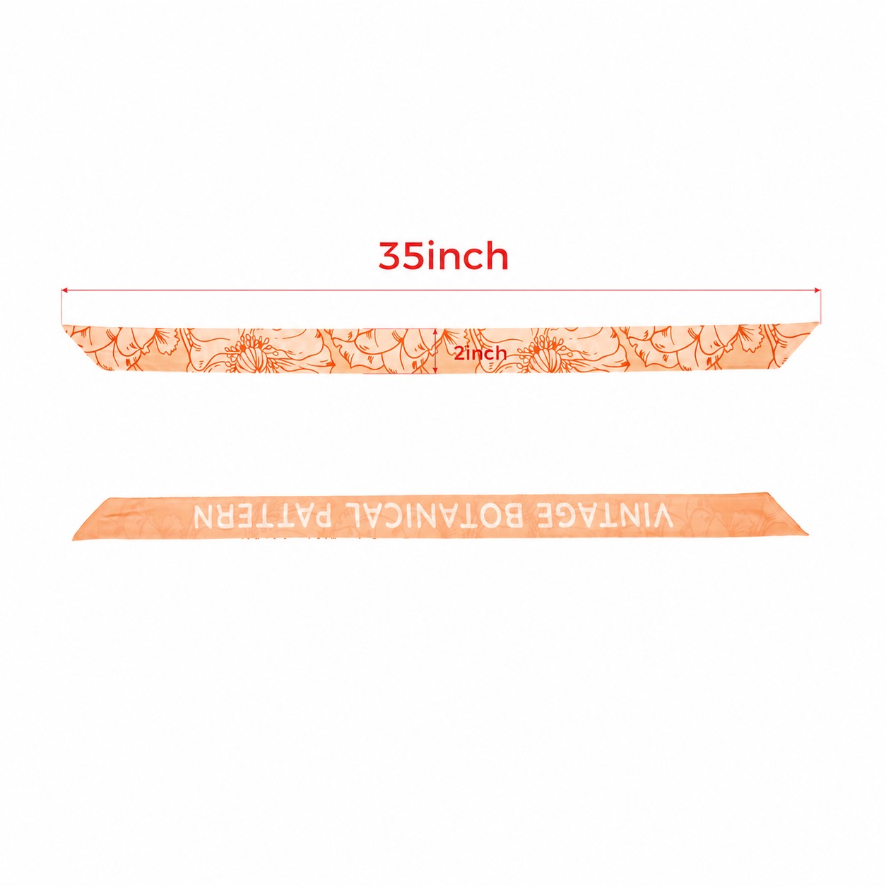 50D Polyester Smooth Surface Scarf — Orange