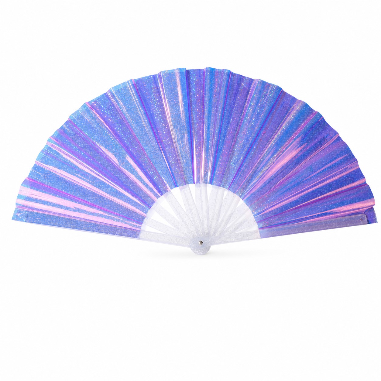 Large Iridescent TPU Clack Hand Fan — view 2