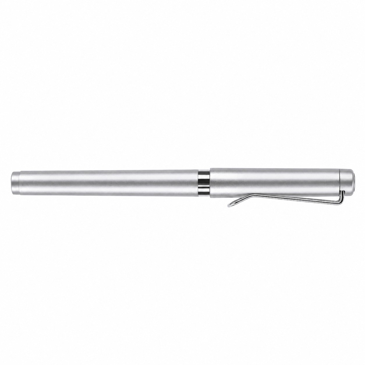 Slim ABS Capped Gel Pen — Silver