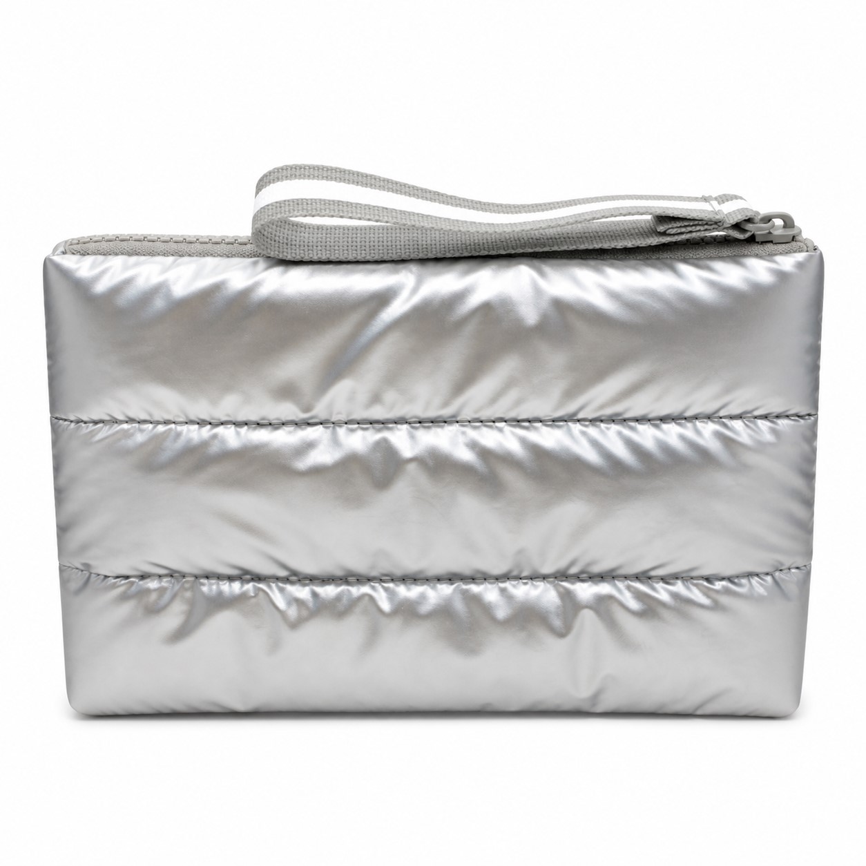 Quilted Polyester Wristlet Cosmetic Pouch — view 2