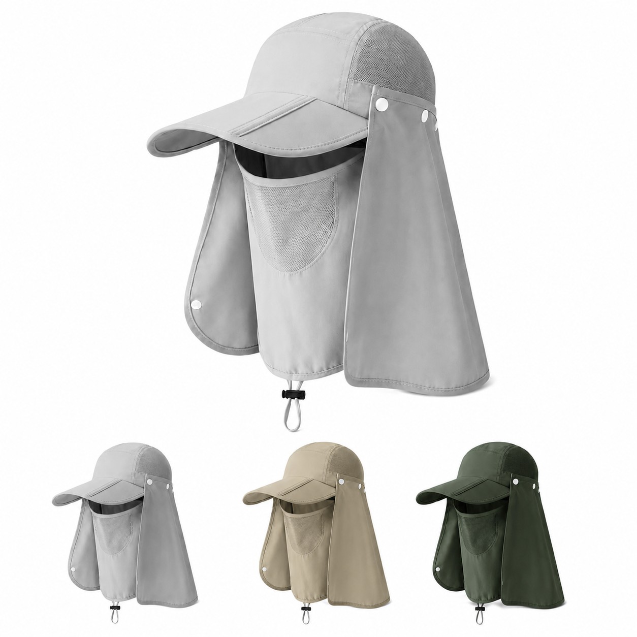 Sun Hat With Face Drape