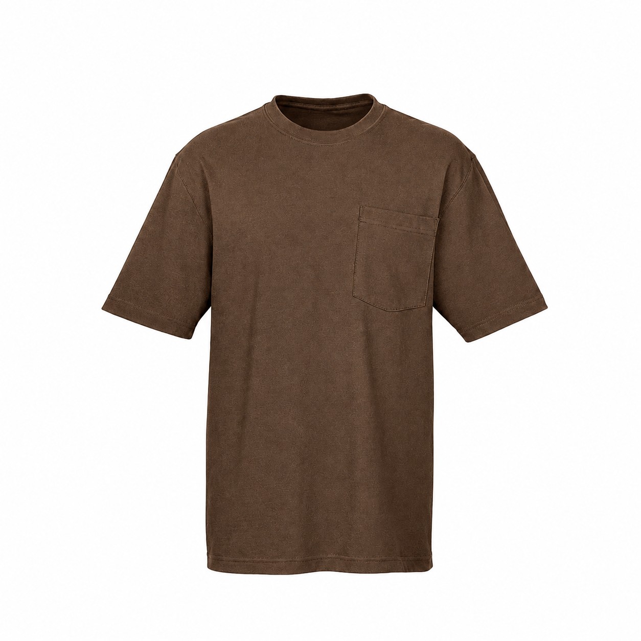 Workwear Cotton Pocket T Shirt — Brown