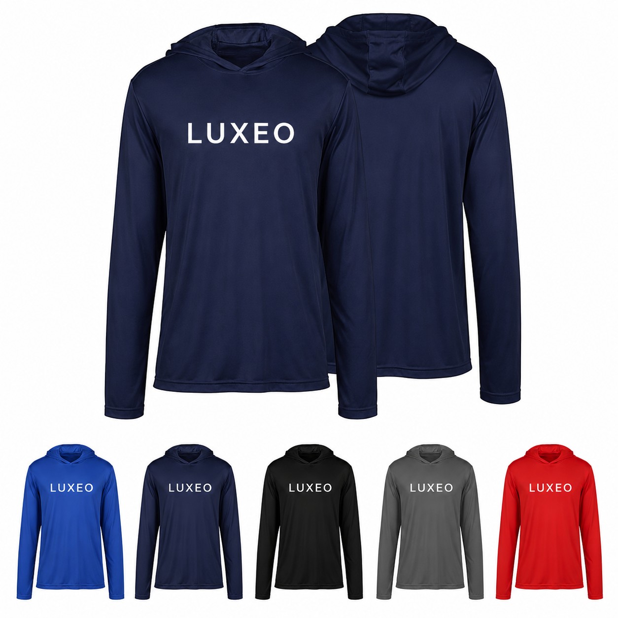 Polyester Hooded Long Sleeve Shirt