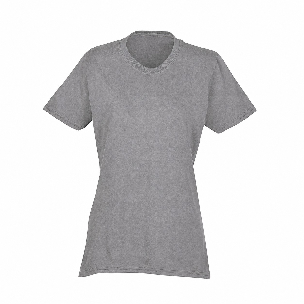 Ladies Cotton-Polyester Blend T-Shirt — Gray