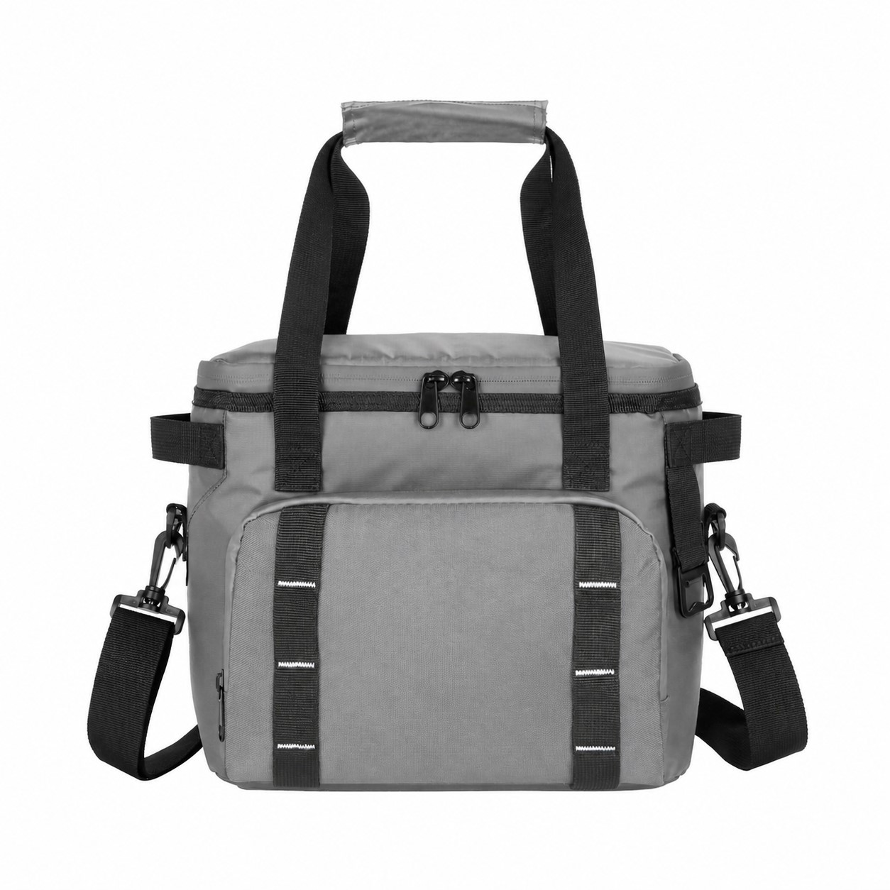 16 Can Cooler Bag With Bottle Opener — Gray
