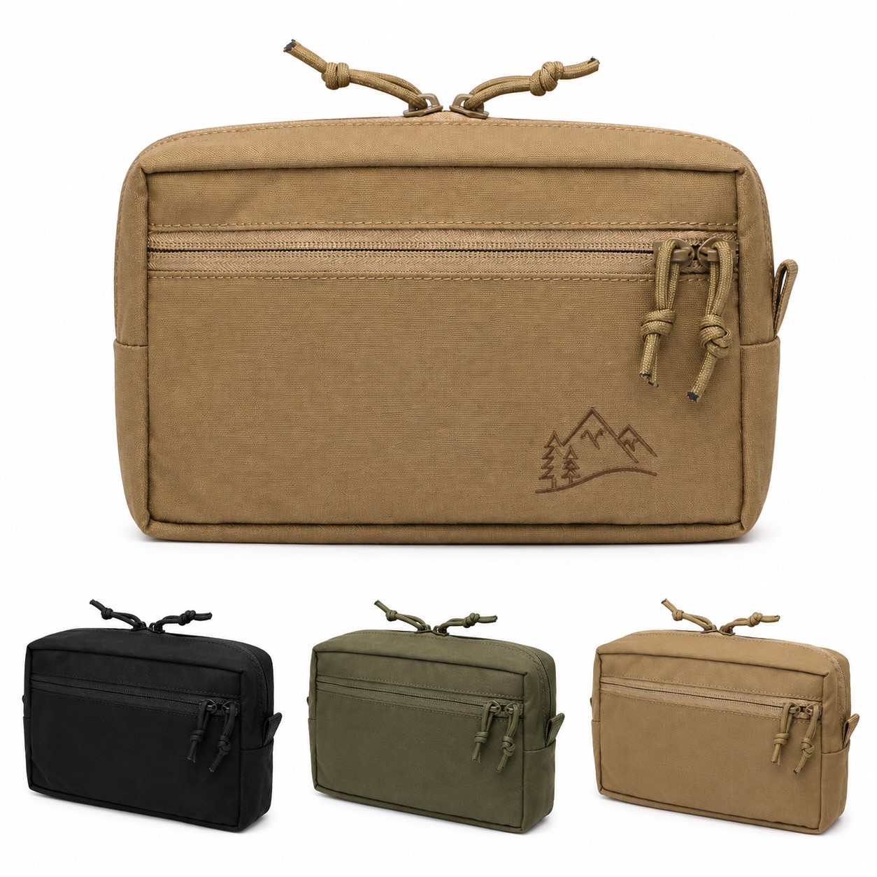 Dual Zip Polyester Field Pouch — view 1