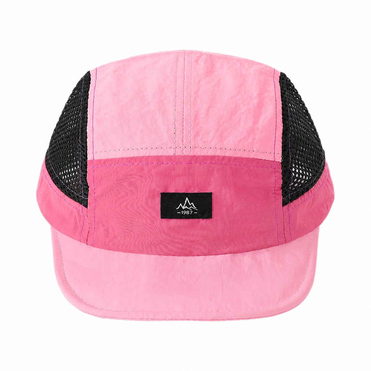 Polyester Mesh Panel Baseball Cap — Pink