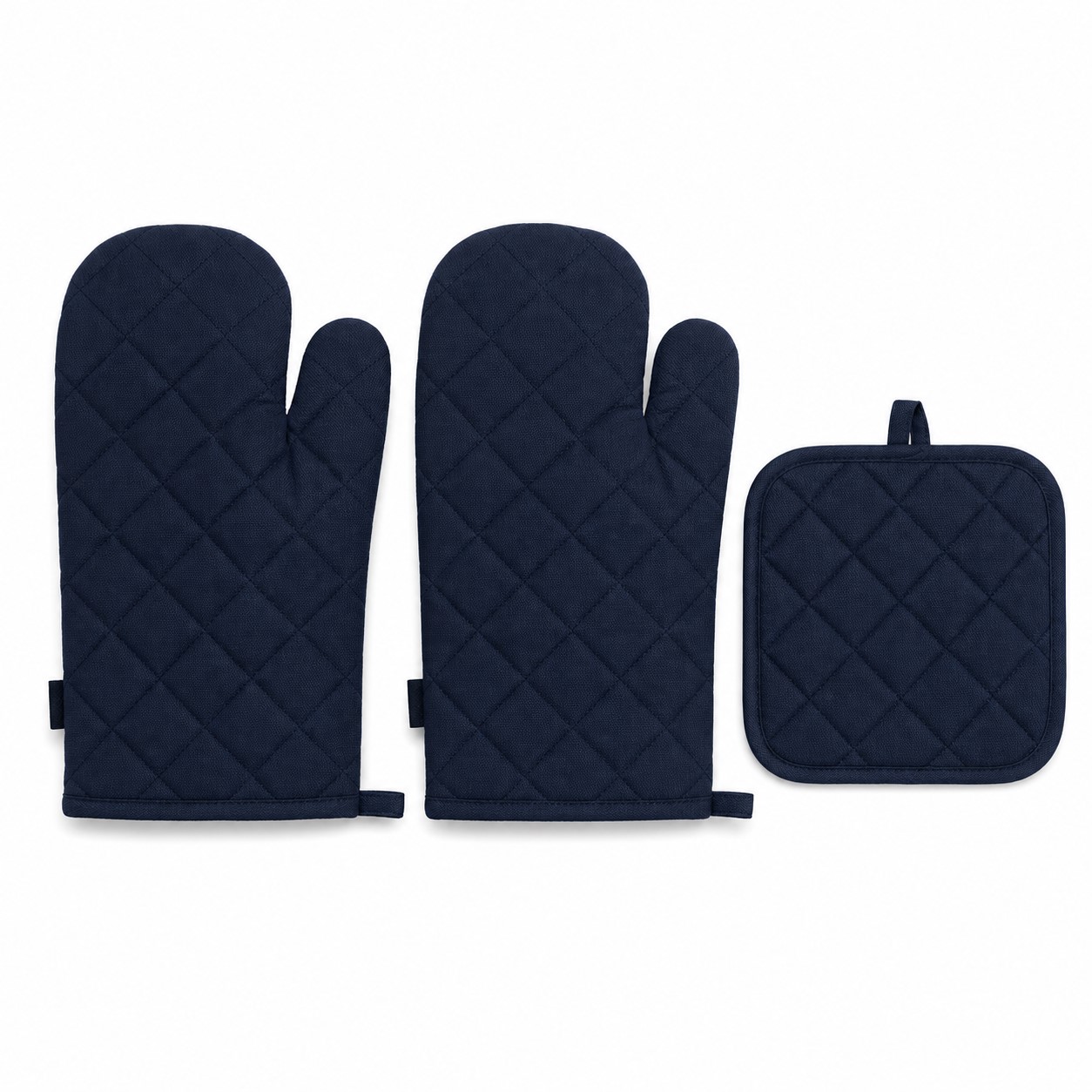 Quilted Cotton Oven Mitt And Pot Holder Set — view 2