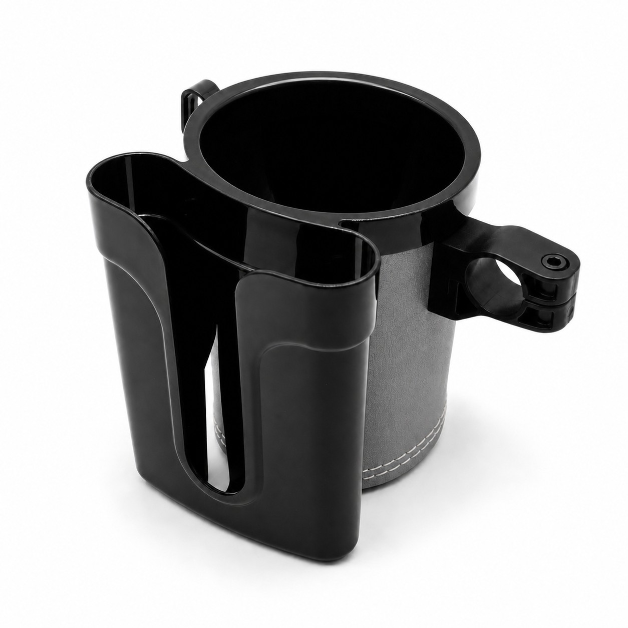 Bike Cup Holder With Phone Compartment — Gray