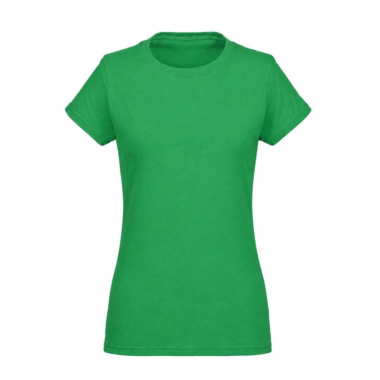 Ladies Soft Cotton Crewneck Tee — Green