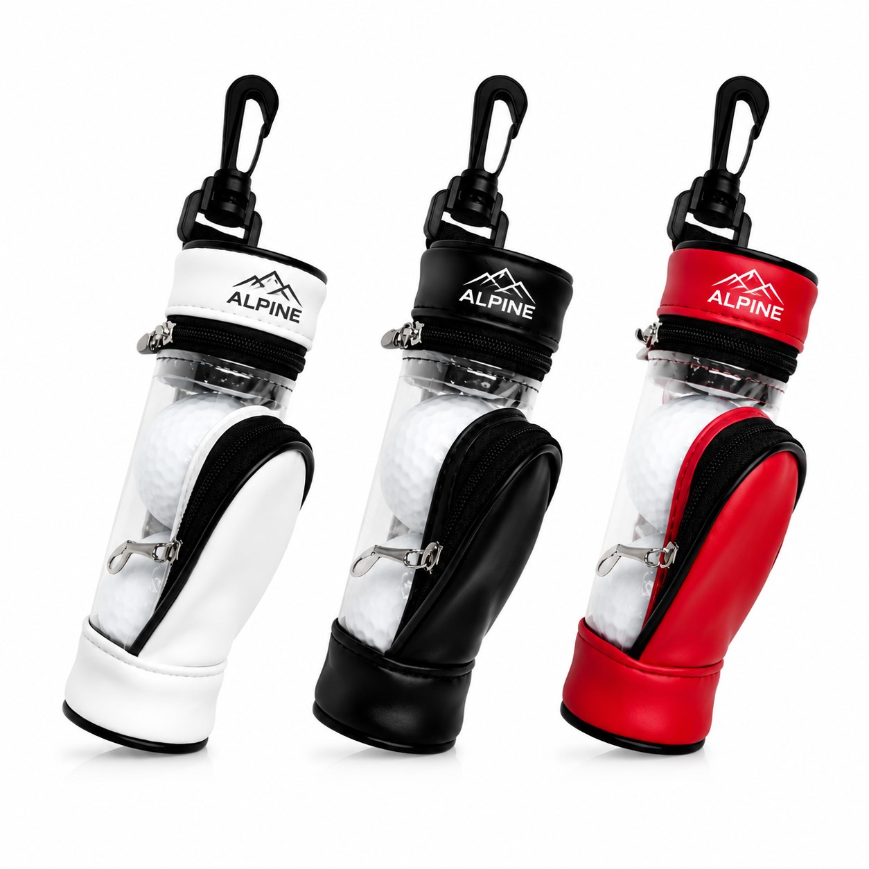Hooked PU Golf Ball Holder Set