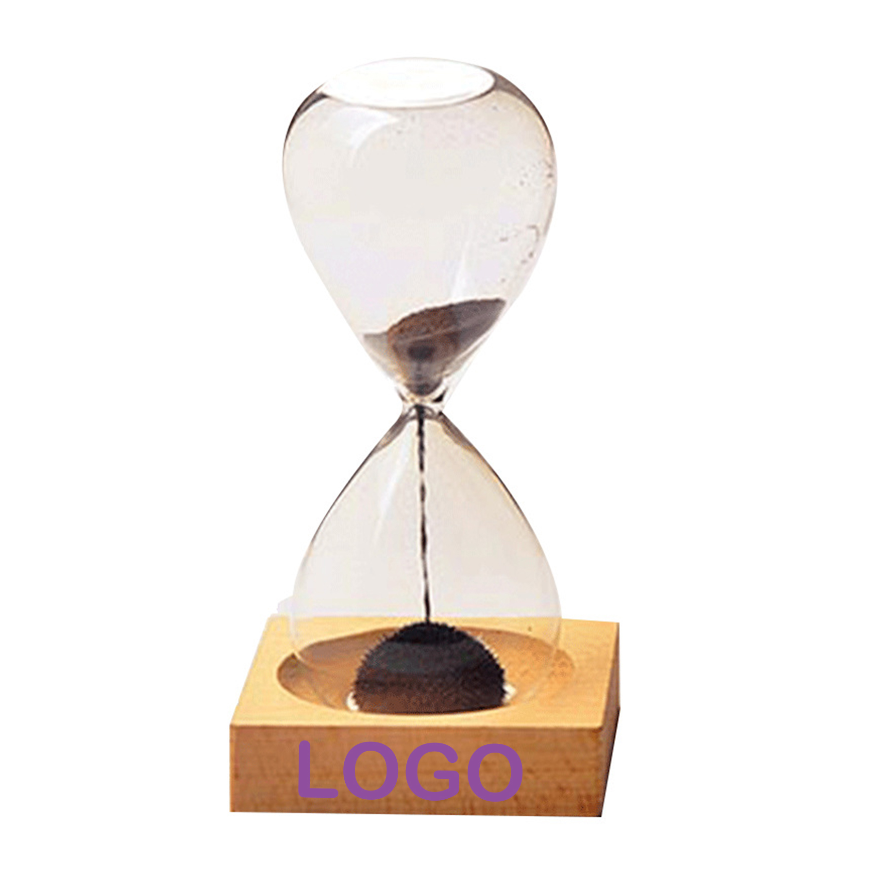 Beech Base Magnetic Hourglass